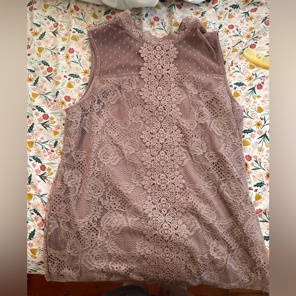 cable & gauge tank top blouse